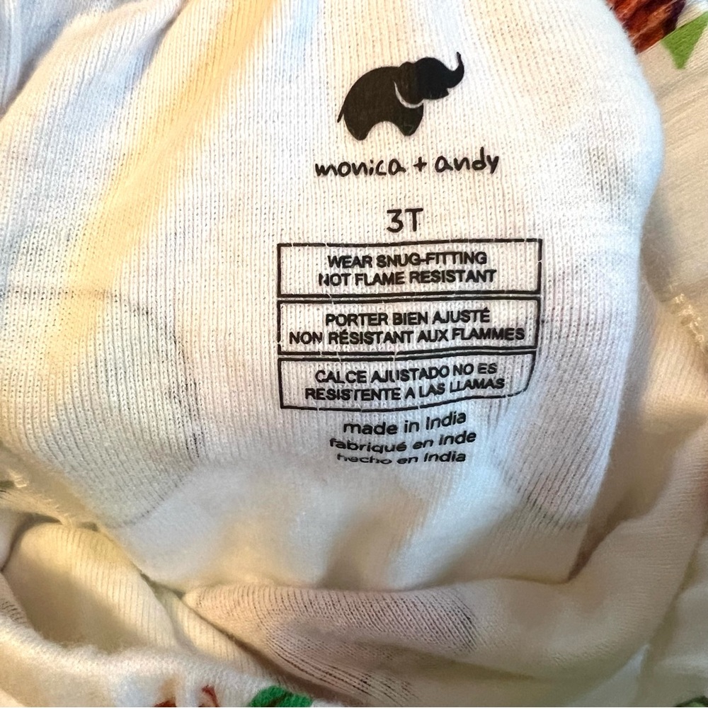 Monica + Andy Apple Two Piece Pajama Set Size 3T - Picture 7 of 8